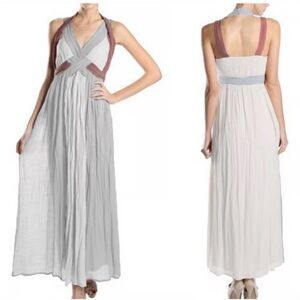 NWT Ryu Large Blue and Cream Dress